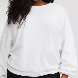 Torrid White Oversized Sweater